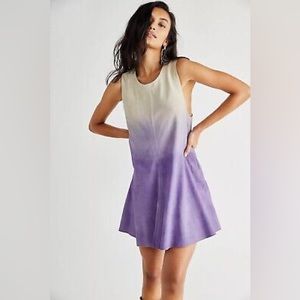 Free People Purple Moon Beam Suede Dress